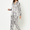 Black and White Graphic Print Satin Full Sleeves Nightsuit